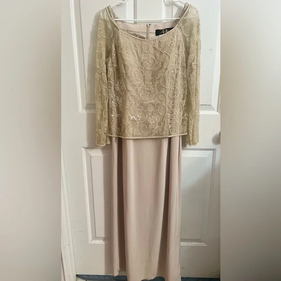 Demetrios | Dresses | Mother Of The Bride Dress Wedding Party Beige Size 4  Guc | Poshmark